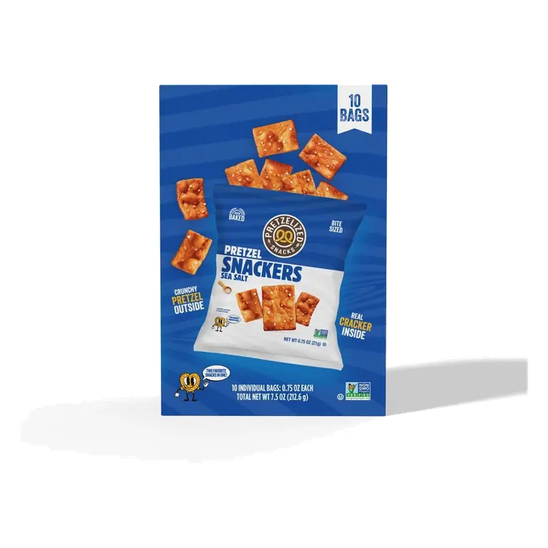 Pretzelized Sea Salt Crackers, 7.5oz/10ct
