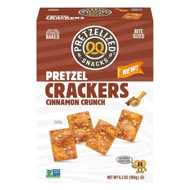 Cinnamon Crunch Bite Sized Pretzel Crackers