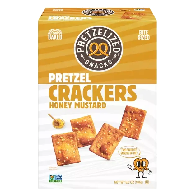 Crackers, Pretzel, Oven Baked, Honey Mustard, Bite Sized
