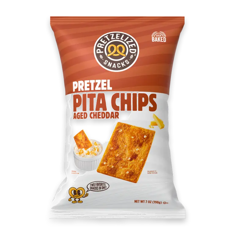 Pretzel Aged Cheddar Pita Chips