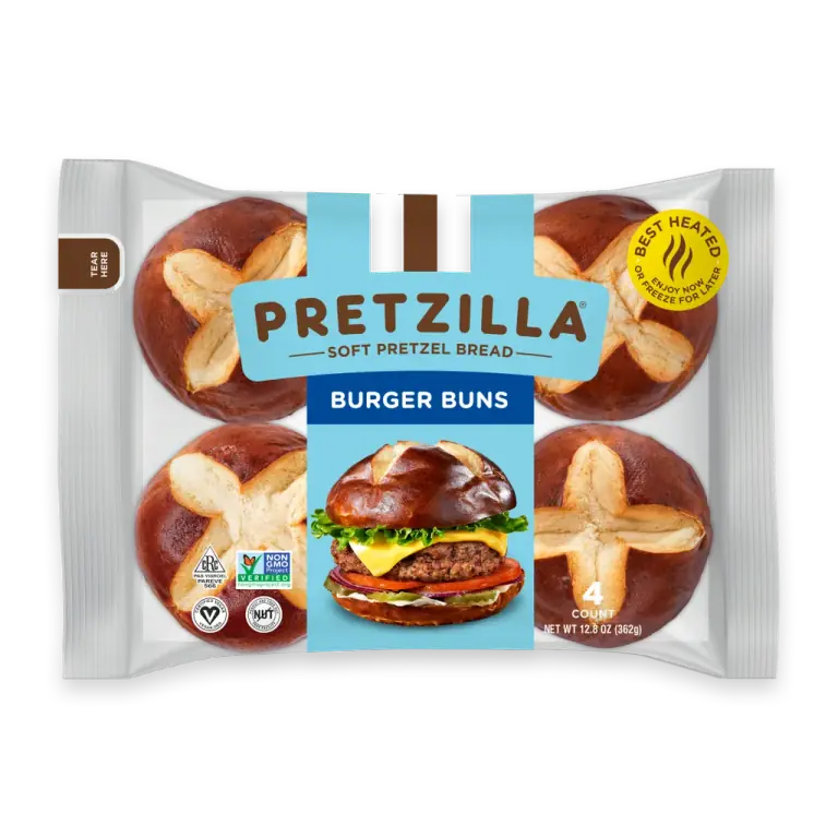 Preztilla Soft Preztel Bread Burger Bun