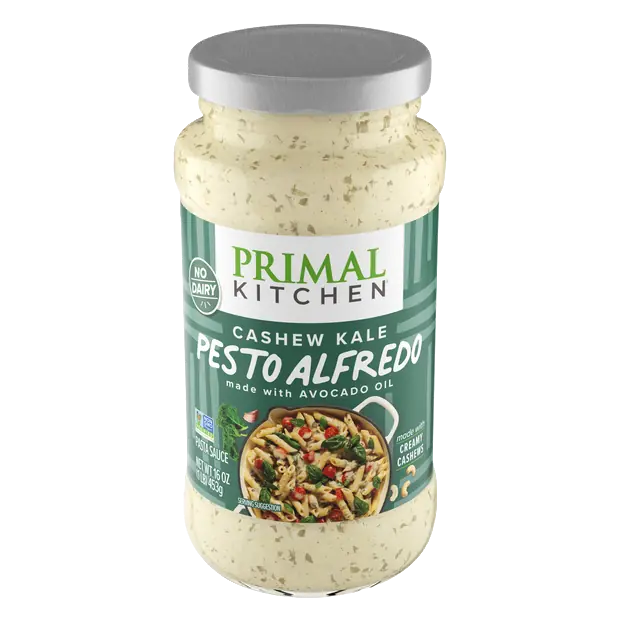 No Dairy Cashew Kale Pesto Alfredo Pasta Sauce