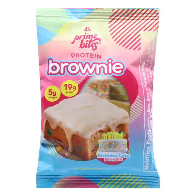 Alpha Prime Prime Bites Protein Brownie, Birthday Cake Blondie