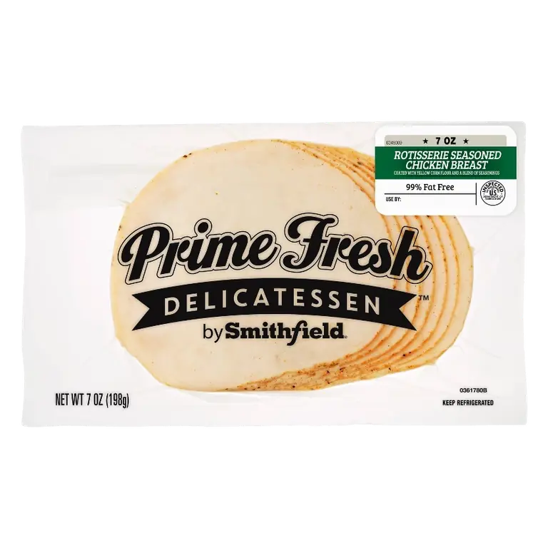 Prime Delicatessen Sliced Boneless Rotisserie Seasoned Chicken, 7oz