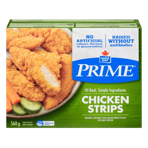 Frozen Chicken Strips Raised Without Antibiotics 560 g