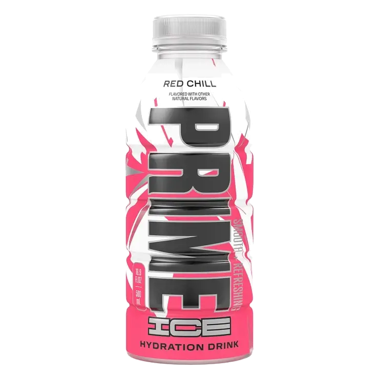Prime Ice Hydration Red Chill Sports Drink, 16.9 fl oz Bottle: Non-Caffeinated