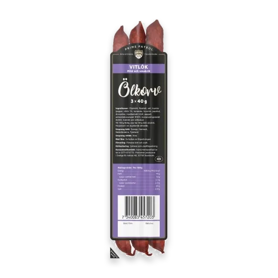 Ölkorv Vitlök 3-pack