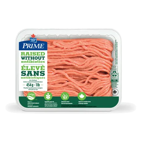 Ground Chicken Extra Lean Raised Without Antibiotics 454 g
