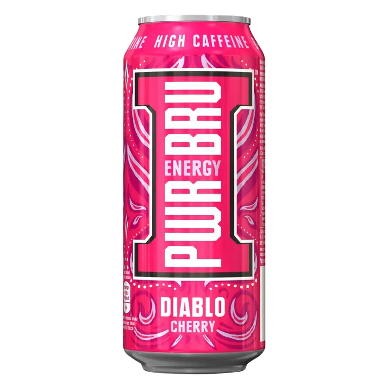 PWR-BRU Energy Drink Diablo Cherry
