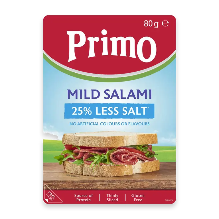Mild Salami Sliced 25% Less Salt