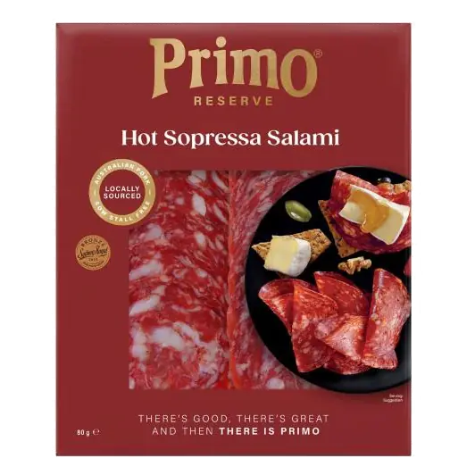 Reserve Hot Sopressa Salami Sliced Deli Meat