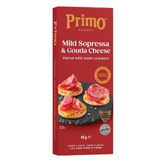Reserve Mild Sopressa Salami With Gouda Cheese And Water Crackers Snack Pack