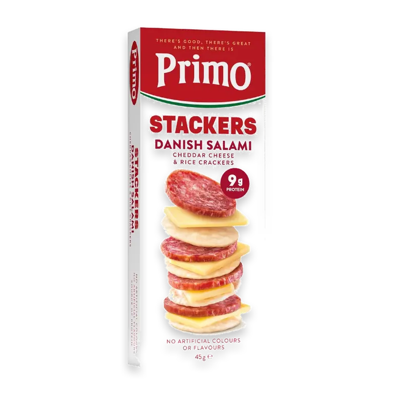 Stackers Danish Salami Cheddar Cheese & Rice Crackers