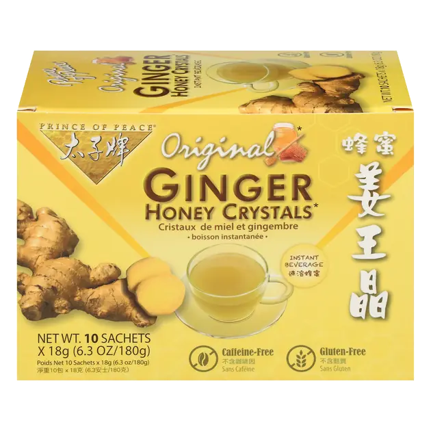 Original Caffeine Free Ginger Honey Crystals Instant Beverage Sachets