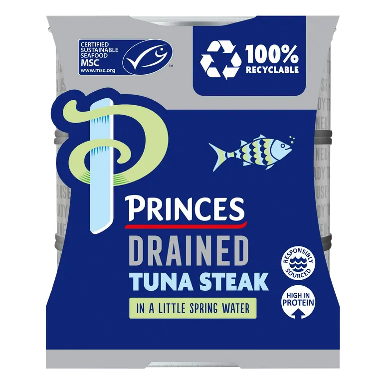 Drained & Ready to Use Tuna Steak with a Little Spring Water 3x110g