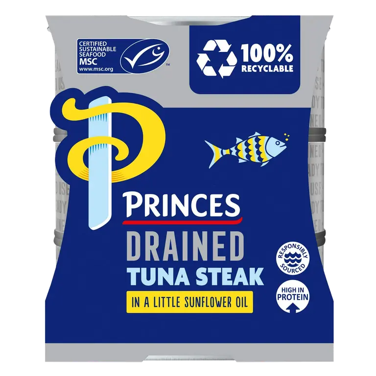 Drained & Ready to Use Tuna Steak with a Little Sunflower Oil 3x110g