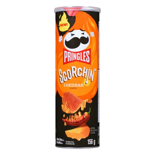 Canned Potato Chips Scorchin Cheddar 156 g