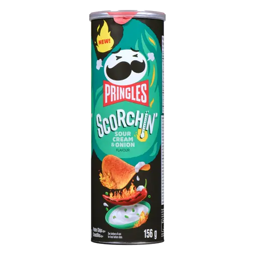 Canned Potato Chips Scorchin Sour Cream & Onion 156 g