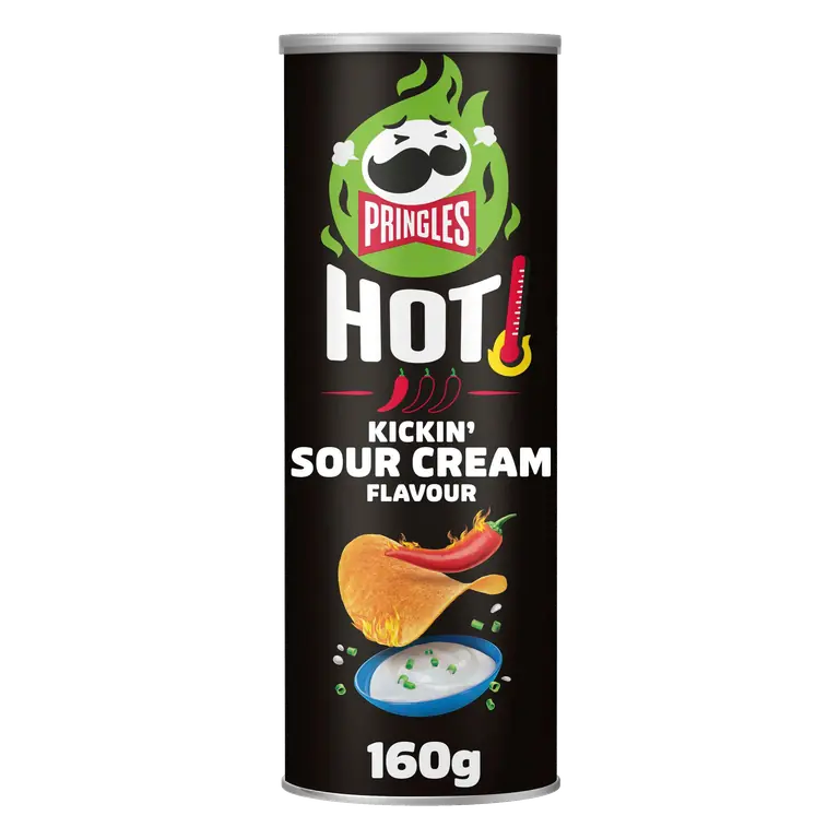 Pringles Hot Kickin’ Sour Cream flavour 160g
