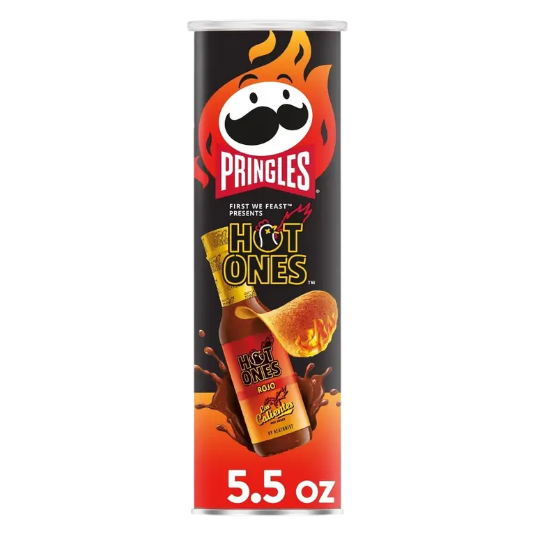 Pringles Hot Ones Rojo Potato Crisps Chips, 5.5oz