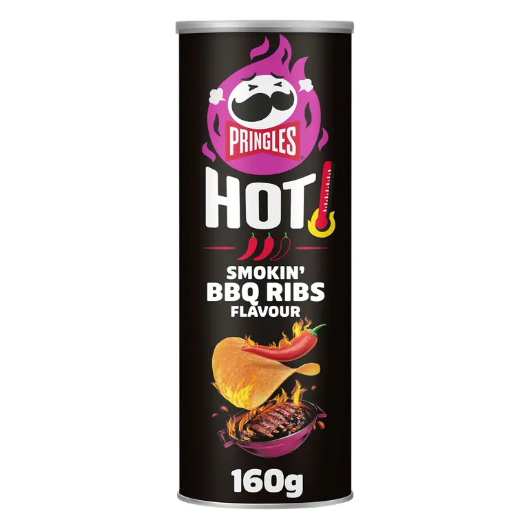 Pringles Hot Smokin’ BBQ Ribs flavour 160g