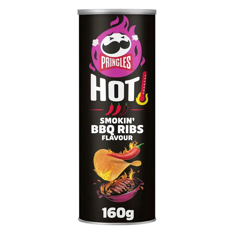 Pringles Hot Smokin' BBQ Ribs Sharing Crisps 160g