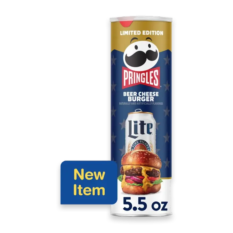 Miller Lite Beer Cheese Burger Potato Crisps Chips