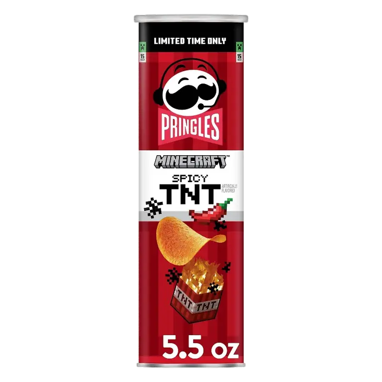 Pringles Minecraft TNT Potato Crisps Chips, 5.5oz