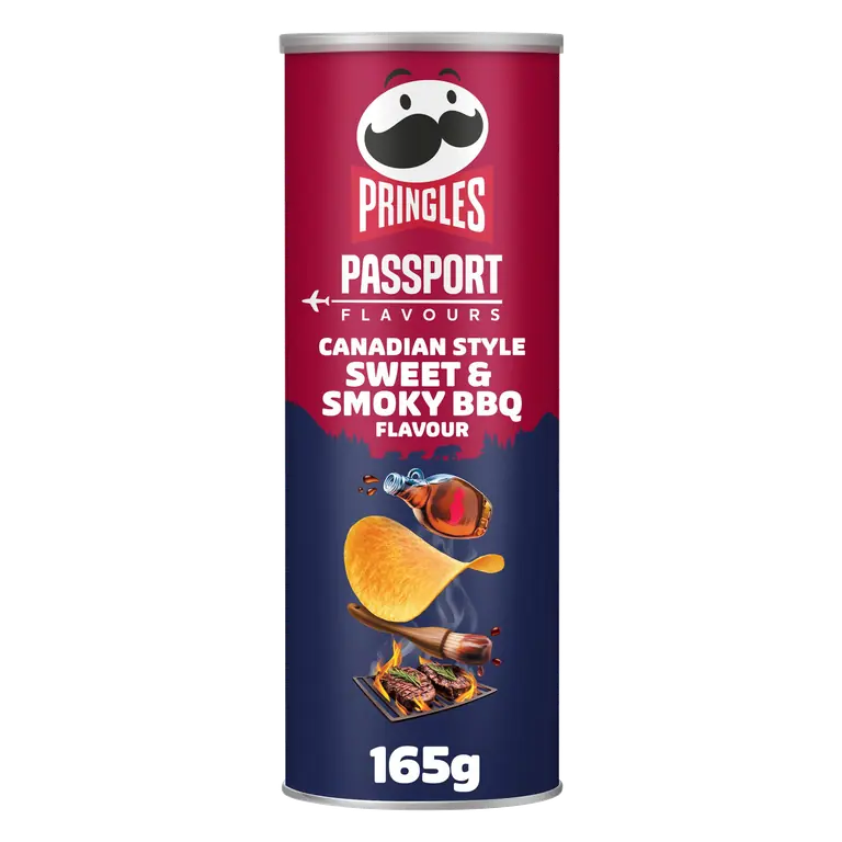 Pringles Passport Canadian Style BBQ Flavour Sharing Crisps 165g