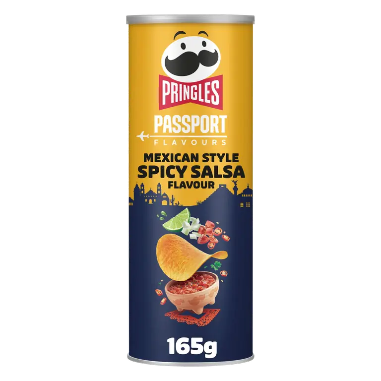 Pringles Passport Mexican Style Spicy Salsa Sharing Crisps 165g