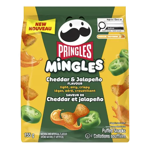 Mingles Puffed Snacks Cheddar & Jalapeño 155 g