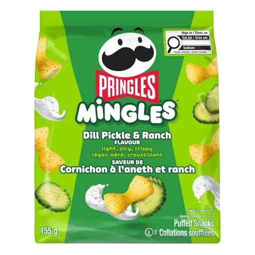 Mingles Puffed Snacks Dill Pickle & Ranch 155 g