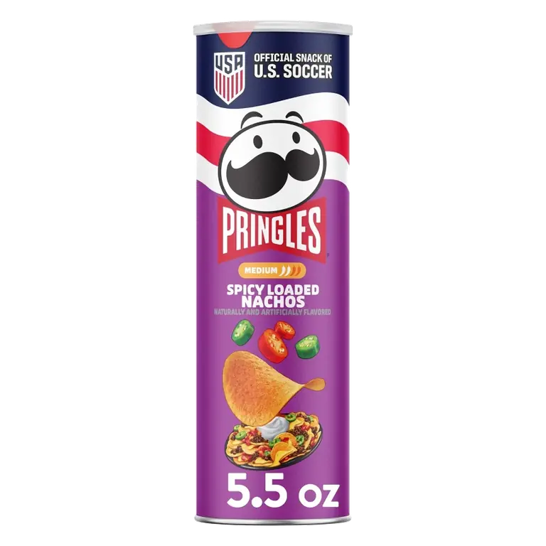Pringles Spicy Loaded Nacho Chips Potato Crisps Chips, 5.5oz