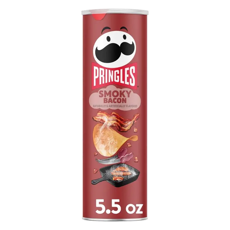 Pringles Super Stack Smoky Bacon Potato Crisps Chips, 5.5oz