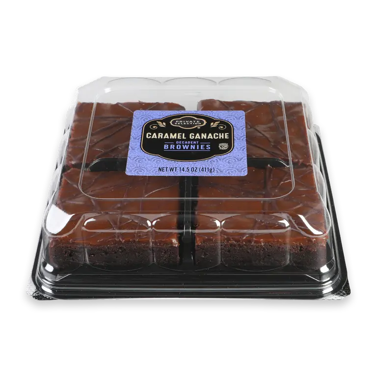 Caramel Ganache Decadent Brownie Squares