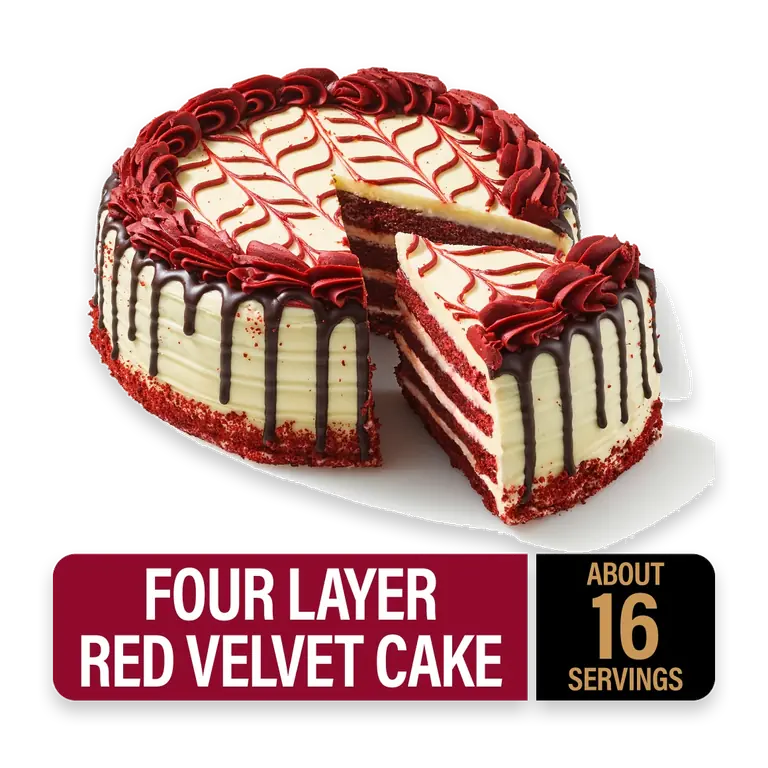 Cream Cheese Iced Red Velvet Four Layer Cake