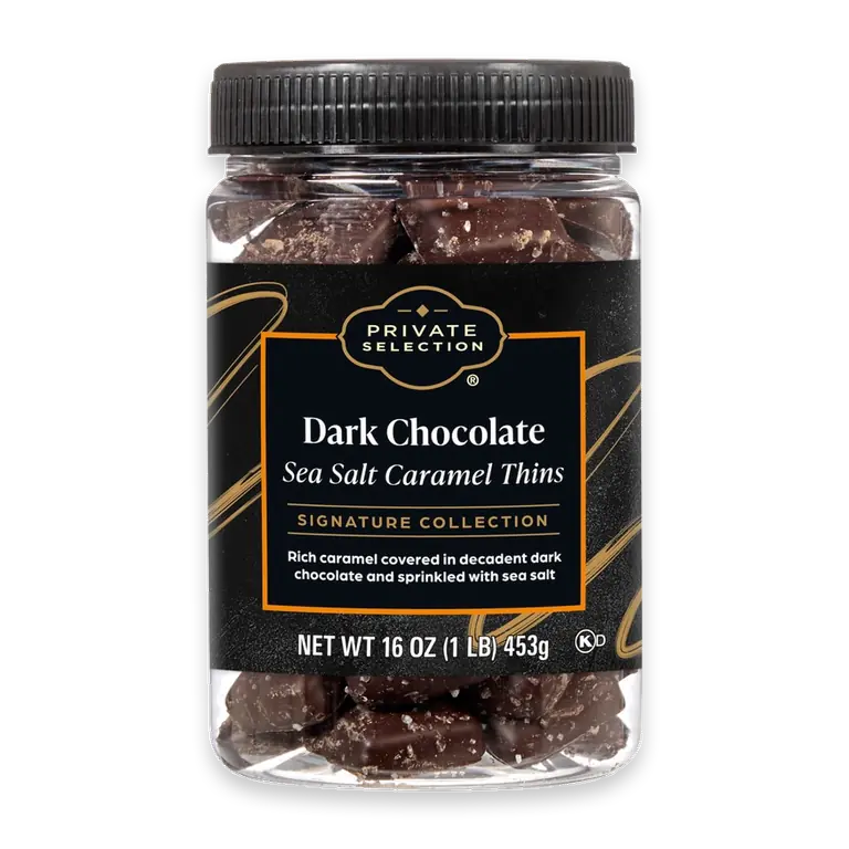 Dark Chocolate Sea Salt Caramel Thins