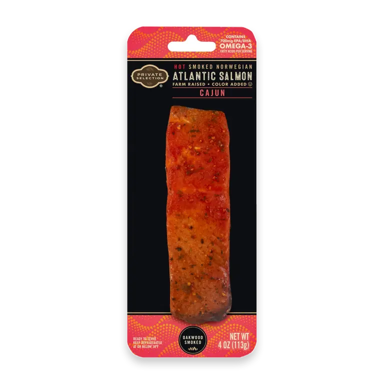 Farm Raised Norwegianˆ Atlantic Salmon Portion Hot Smoked Cajun