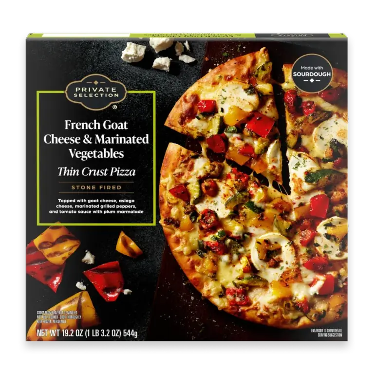 French Goat Cheese and Marinated Vegetable Thin Crust Frozen Pizza
