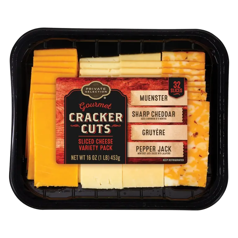 Gourmet Cracker Cuts Sliced Cheese Variety Pack