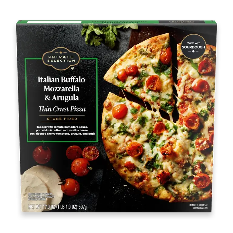 Italian Buffalo Mozzarella and Arugula Thin Crust Frozen Pizza