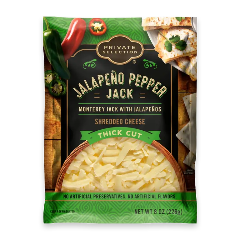 Jalapeno Pepper Jack Thick Cut Shredded Cheese