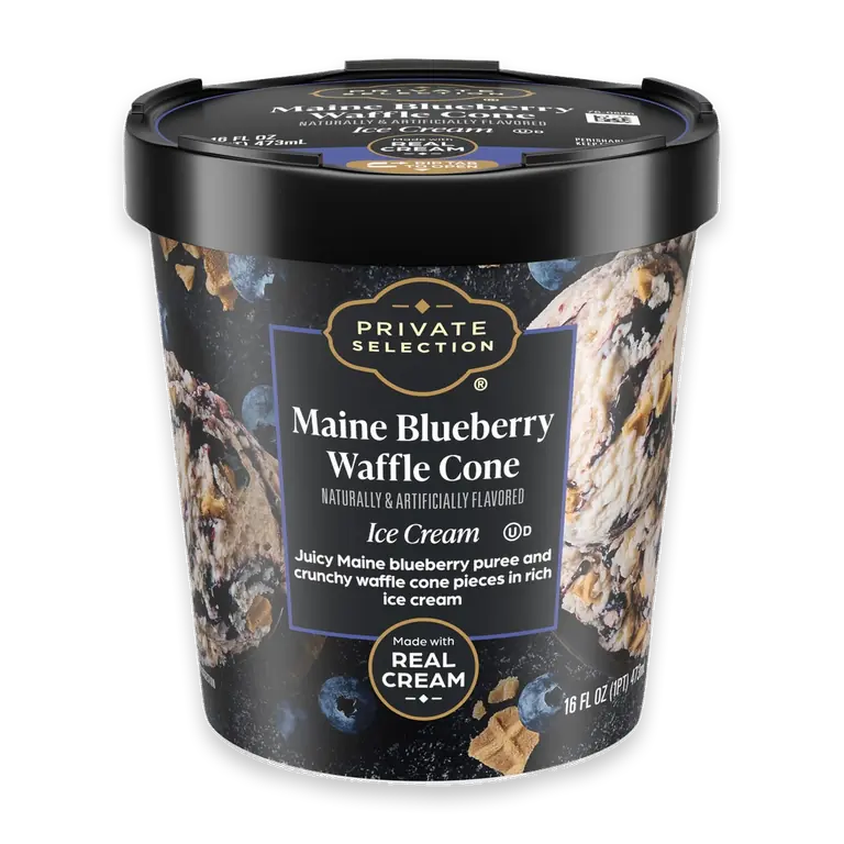 Maine Blueberry Waffle Cone Ice Cream Pint