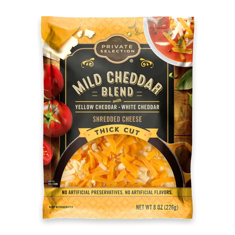 Mild Cheddar Blend Thick Cut Shredded Cheese