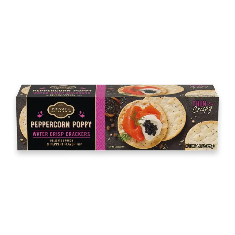 Peppercorn Poppy Water Crisp Crackers