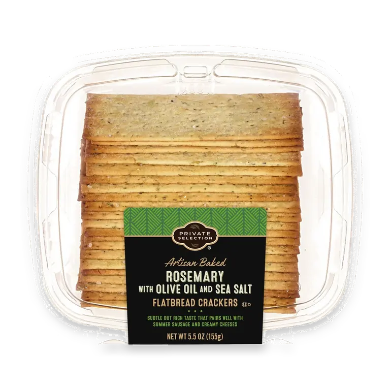Rosemary with Olive Oil and Sea Salt Flatbread Crackers