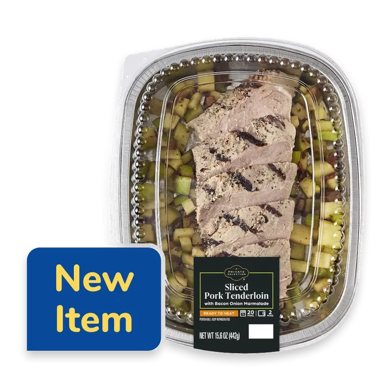 Sliced Pork Tenderloin with Bacon Onion Marmalade