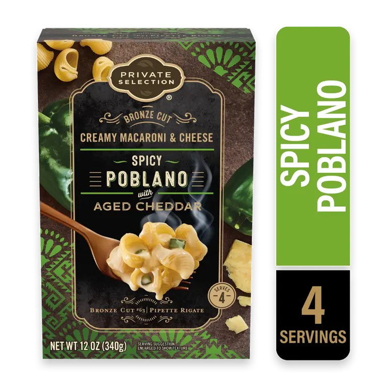 Spicy Poblano with Aged Cheddar Macaroni and Cheese