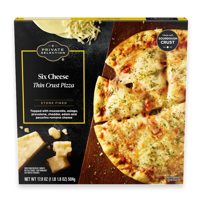 Stone Fired Thin Crust Six Cheese Frozen Pizza