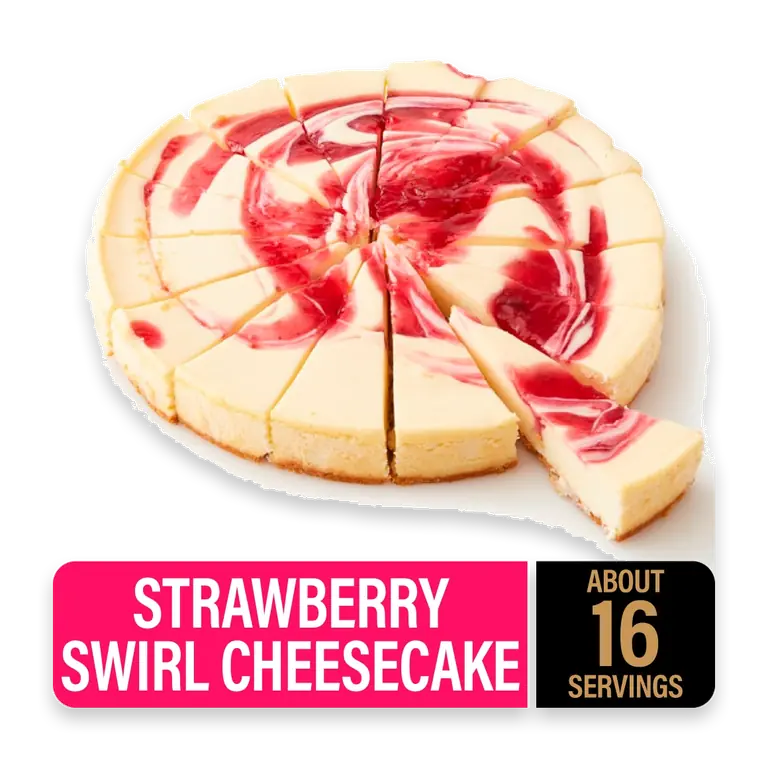 Strawberry Swirl Creamstyle Cheesecake